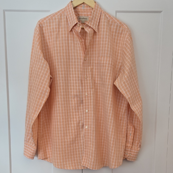 Tommy Bahama Other - Tommy Bahama Men's Peach Plaid Shirt